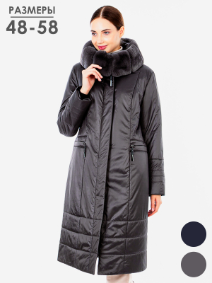  Женская Пальто женское зимнее Дилиса - Цвет Графит от интернет-магазина женской одежды МегаТренд. Пальто женское зимнее Дилиса - Цвет Графит лучшего качества, эксклюзивные предложения и акции, доставка во все регионы России