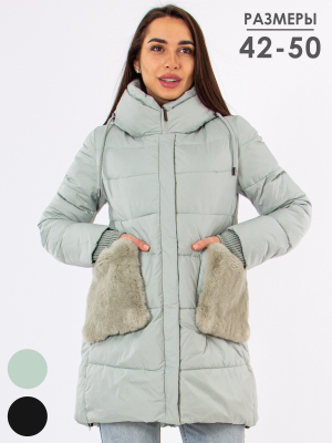  Женская Полупальто женское зимнее Lora Duvetti - Цвет Ментол от интернет-магазина женской одежды МегаТренд. Полупальто женское зимнее Lora Duvetti - Цвет Ментол лучшего качества, эксклюзивные предложения и акции, доставка во все регионы России