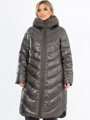  Женская Пальто женское зимнее Icedewy - Цвет Олива от интернет-магазина женской одежды МегаТренд. Пальто женское зимнее Icedewy - Цвет Олива лучшего качества, эксклюзивные предложения и акции, доставка во все регионы России