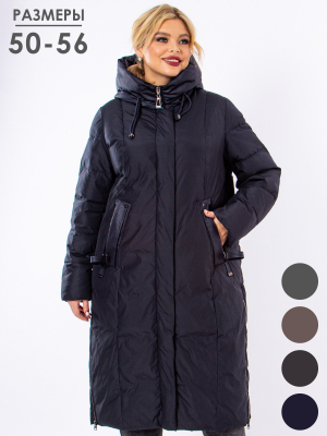  Женская Пальто женское зимнее Mishele - Цвет Синий от интернет-магазина женской одежды МегаТренд. Пальто женское зимнее Mishele - Цвет Синий лучшего качества, эксклюзивные предложения и акции, доставка во все регионы России