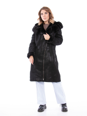  Женская Дубленка женская зимняя Towmy - Цвет Черный от интернет-магазина женской одежды МегаТренд. Дубленка женская зимняя Towmy - Цвет Черный лучшего качества, эксклюзивные предложения и акции, доставка во все регионы России