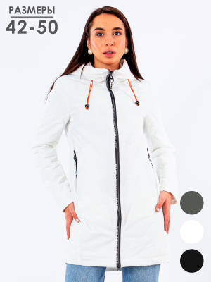  Женская Полупальто женское демисезонное Lusskiri - Цвет Белый от интернет-магазина женской одежды МегаТренд. Полупальто женское демисезонное Lusskiri - Цвет Белый лучшего качества, эксклюзивные предложения и акции, доставка во все регионы России