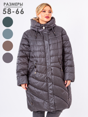  Женская Пальто женское зимнее Дилиса - Цвет Графит от интернет-магазина женской одежды МегаТренд. Пальто женское зимнее Дилиса - Цвет Графит лучшего качества, эксклюзивные предложения и акции, доставка во все регионы России