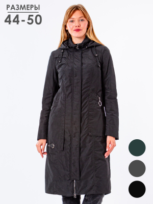 Женская Пальто женское демисезонное Mishele - Цвет Черный от интернет-магазина женской одежды МегаТренд. Пальто женское демисезонное Mishele - Цвет Черный лучшего качества, эксклюзивные предложения и акции, доставка во все регионы России