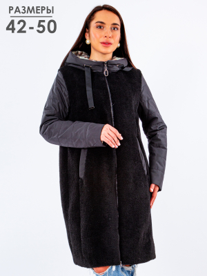  Женская Полупальто женское демисезонное Daser - Цвет Черный от интернет-магазина женской одежды МегаТренд. Полупальто женское демисезонное Daser - Цвет Черный лучшего качества, эксклюзивные предложения и акции, доставка во все регионы России