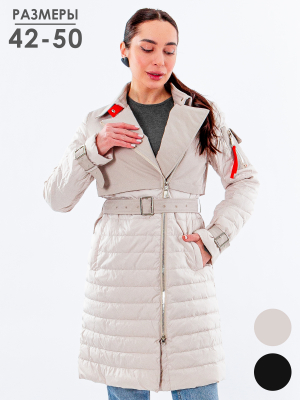  Женская Пальто женское демисезонное Clasna - Цвет Бежевый от интернет-магазина женской одежды МегаТренд. Пальто женское демисезонное Clasna - Цвет Бежевый лучшего качества, эксклюзивные предложения и акции, доставка во все регионы России