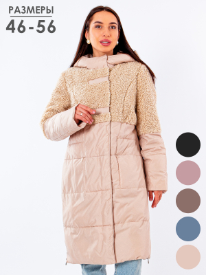  Женская Пальто женское зимнее Дилиса - Цвет Бежевый от интернет-магазина женской одежды МегаТренд. Пальто женское зимнее Дилиса - Цвет Бежевый лучшего качества, эксклюзивные предложения и акции, доставка во все регионы России