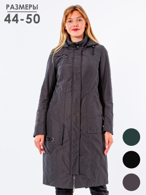  Женская Пальто женское демисезонное Mishele - Цвет Темно-серый от интернет-магазина женской одежды МегаТренд. Пальто женское демисезонное Mishele - Цвет Темно-серый лучшего качества, эксклюзивные предложения и акции, доставка во все регионы России