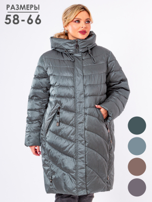  Женская Пальто женское зимнее Дилиса - Цвет Зеленый от интернет-магазина женской одежды МегаТренд. Пальто женское зимнее Дилиса - Цвет Зеленый лучшего качества, эксклюзивные предложения и акции, доставка во все регионы России