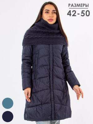  Женская Полупальто женское зимнее Lora Duvetti - Цвет Темно-синий от интернет-магазина женской одежды МегаТренд. Полупальто женское зимнее Lora Duvetti - Цвет Темно-синий лучшего качества, эксклюзивные предложения и акции, доставка во все регионы России