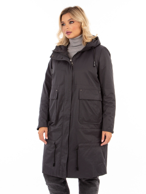  Женская Пальто женское демисезонное Mishele - Цвет Графит от интернет-магазина женской одежды МегаТренд. Пальто женское демисезонное Mishele - Цвет Графит лучшего качества, эксклюзивные предложения и акции, доставка во все регионы России