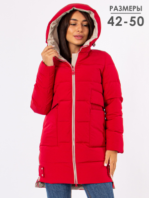  Женская Полупальто женское зимнее Karuna - Цвет Красный от интернет-магазина женской одежды МегаТренд. Полупальто женское зимнее Karuna - Цвет Красный лучшего качества, эксклюзивные предложения и акции, доставка во все регионы России