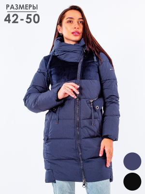  Женская Полупальто женское зимнее Lora Duvetti - Цвет Синий от интернет-магазина женской одежды МегаТренд. Полупальто женское зимнее Lora Duvetti - Цвет Синий лучшего качества, эксклюзивные предложения и акции, доставка во все регионы России