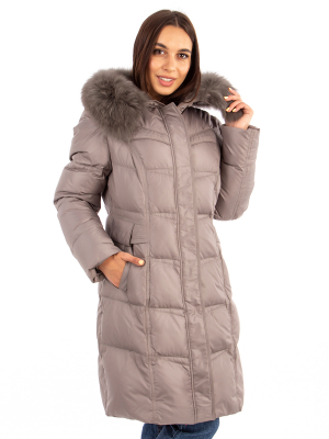  Женская Пуховик женский зимний Fultani - Цвет Темно-бежевый от интернет-магазина женской одежды МегаТренд. Пуховик женский зимний Fultani - Цвет Темно-бежевый лучшего качества, эксклюзивные предложения и акции, доставка во все регионы России