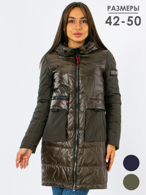  Женская Полупальто женское демисезонное Lusskiri - Цвет Хаки от интернет-магазина женской одежды МегаТренд. Полупальто женское демисезонное Lusskiri - Цвет Хаки лучшего качества, эксклюзивные предложения и акции, доставка во все регионы России