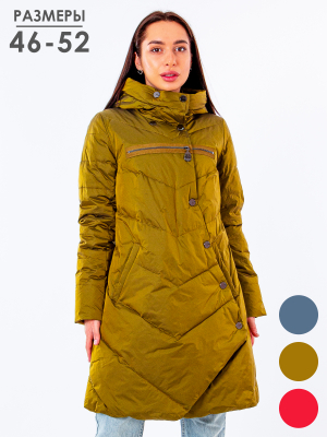  Женская Полупальто женское зимнее Дилиса - Цвет Охра от интернет-магазина женской одежды МегаТренд. Полупальто женское зимнее Дилиса - Цвет Охра лучшего качества, эксклюзивные предложения и акции, доставка во все регионы России