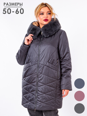  Женская Полупальто женское зимнее Дилиса - Цвет Графит от интернет-магазина женской одежды МегаТренд. Полупальто женское зимнее Дилиса - Цвет Графит лучшего качества, эксклюзивные предложения и акции, доставка во все регионы России