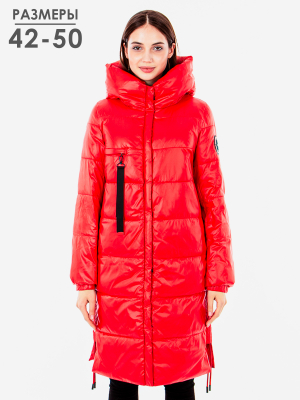  Женская Пальто женское зимнее Lora Duvetti - Цвет Красный от интернет-магазина женской одежды МегаТренд. Пальто женское зимнее Lora Duvetti - Цвет Красный лучшего качества, эксклюзивные предложения и акции, доставка во все регионы России