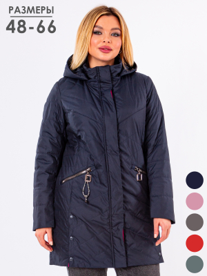  Женская Полупальто женское демисезонное Mishele - Цвет Темно-синий от интернет-магазина женской одежды МегаТренд. Полупальто женское демисезонное Mishele - Цвет Темно-синий лучшего качества, эксклюзивные предложения и акции, доставка во все регионы России