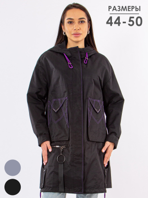  Женская Полупальто женское демисезонное Gessica Sabrina - Цвет Черный от интернет-магазина женской одежды МегаТренд. Полупальто женское демисезонное Gessica Sabrina - Цвет Черный лучшего качества, эксклюзивные предложения и акции, доставка во все регионы России