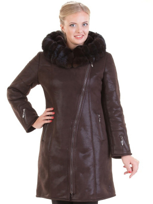  Женская Дубленка женская зимняя Towmy - Цвет Коричневый от интернет-магазина женской одежды МегаТренд. Дубленка женская зимняя Towmy - Цвет Коричневый лучшего качества, эксклюзивные предложения и акции, доставка во все регионы России