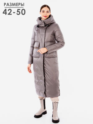  Женская Пальто женское зимнее Karuna - Цвет Светло-серый от интернет-магазина женской одежды МегаТренд. Пальто женское зимнее Karuna - Цвет Светло-серый лучшего качества, эксклюзивные предложения и акции, доставка во все регионы России