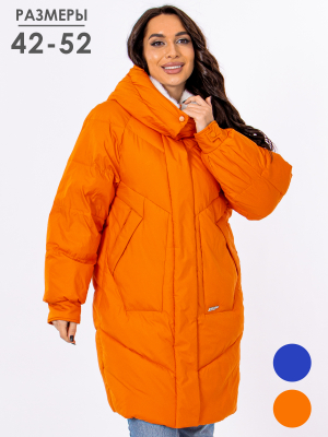  Женская Полупальто женское зимнее Visdeer - Цвет Оранж от интернет-магазина женской одежды МегаТренд. Полупальто женское зимнее Visdeer - Цвет Оранж лучшего качества, эксклюзивные предложения и акции, доставка во все регионы России