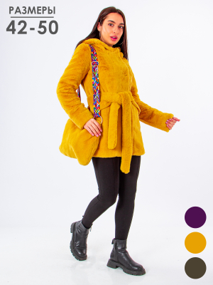  Женская Шуба женская зимняя Banicota - Цвет Охра от интернет-магазина женской одежды МегаТренд. Шуба женская зимняя Banicota - Цвет Охра лучшего качества, эксклюзивные предложения и акции, доставка во все регионы России