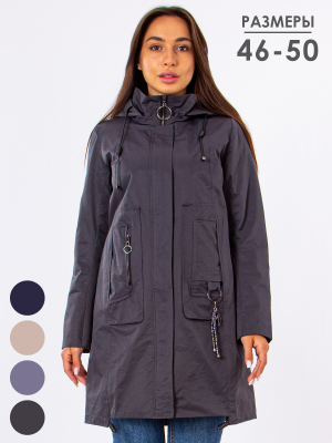  Женская Полупальто женское демисезонное Mishele - Цвет Графит от интернет-магазина женской одежды МегаТренд. Полупальто женское демисезонное Mishele - Цвет Графит лучшего качества, эксклюзивные предложения и акции, доставка во все регионы России