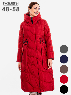 Женская Пальто женское зимнее Дилиса - Цвет Красный от интернет-магазина женской одежды МегаТренд. Пальто женское зимнее Дилиса - Цвет Красный лучшего качества, эксклюзивные предложения и акции, доставка во все регионы России