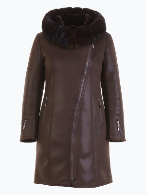  Женская Дубленка женская зимняя Towmy - Цвет Коричневый от интернет-магазина женской одежды МегаТренд. Дубленка женская зимняя Towmy - Цвет Коричневый лучшего качества, эксклюзивные предложения и акции, доставка во все регионы России