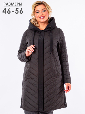  Женская Пальто женское демисезонное Gessica Sabrina - Цвет Черный от интернет-магазина женской одежды МегаТренд. Пальто женское демисезонное Gessica Sabrina - Цвет Черный лучшего качества, эксклюзивные предложения и акции, доставка во все регионы России