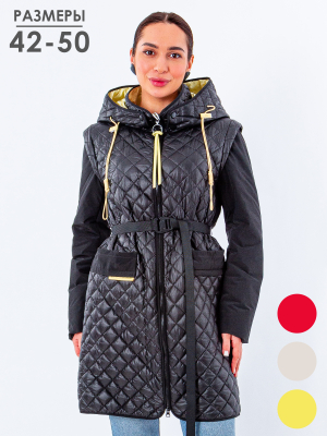  Женская Полупальто женское демисезонное Towmy - Цвет Желтый от интернет-магазина женской одежды МегаТренд. Полупальто женское демисезонное Towmy - Цвет Желтый лучшего качества, эксклюзивные предложения и акции, доставка во все регионы России