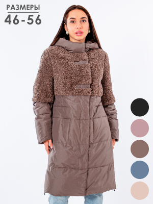  Женская Пальто женское зимнее Дилиса - Цвет Коричневый от интернет-магазина женской одежды МегаТренд. Пальто женское зимнее Дилиса - Цвет Коричневый лучшего качества, эксклюзивные предложения и акции, доставка во все регионы России