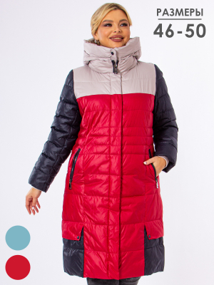  Женская Пальто женское зимнее Mishele - Цвет Красный от интернет-магазина женской одежды МегаТренд. Пальто женское зимнее Mishele - Цвет Красный лучшего качества, эксклюзивные предложения и акции, доставка во все регионы России