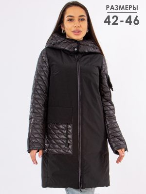  Женская Полупальто женское демисезонное Towmy - Цвет Черный от интернет-магазина женской одежды МегаТренд. Полупальто женское демисезонное Towmy - Цвет Черный лучшего качества, эксклюзивные предложения и акции, доставка во все регионы России